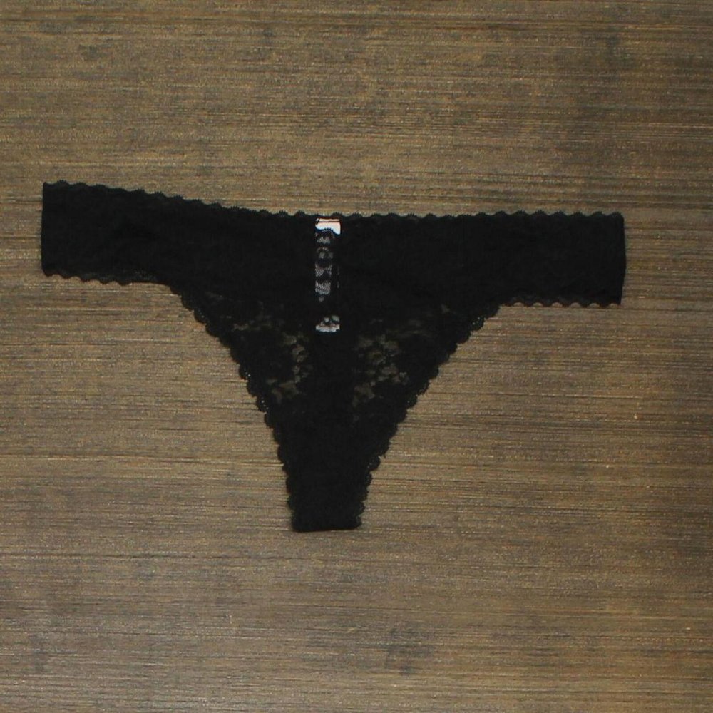 NEW Auden Women's All Over Lace Thong. Y3RZG Y3RZG Black L - Picture 1 of 4